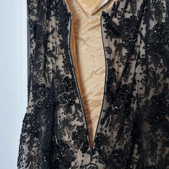 Vintage Lillie Rubin Beaded Mini party DRESS Black S (Read Description) - Picture 4 of 7